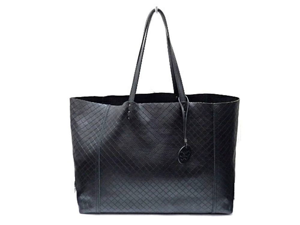 BOTTEGA VENETA Tote Bag Intrecciato Mirage Leather Black